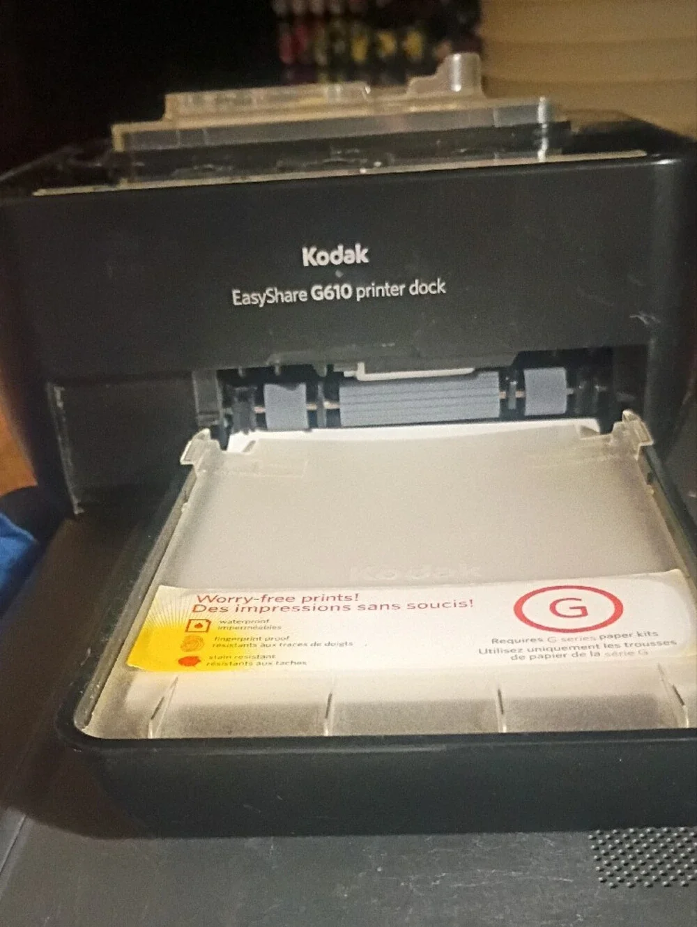 Kodak Black Photo Printer Dock with White Tray